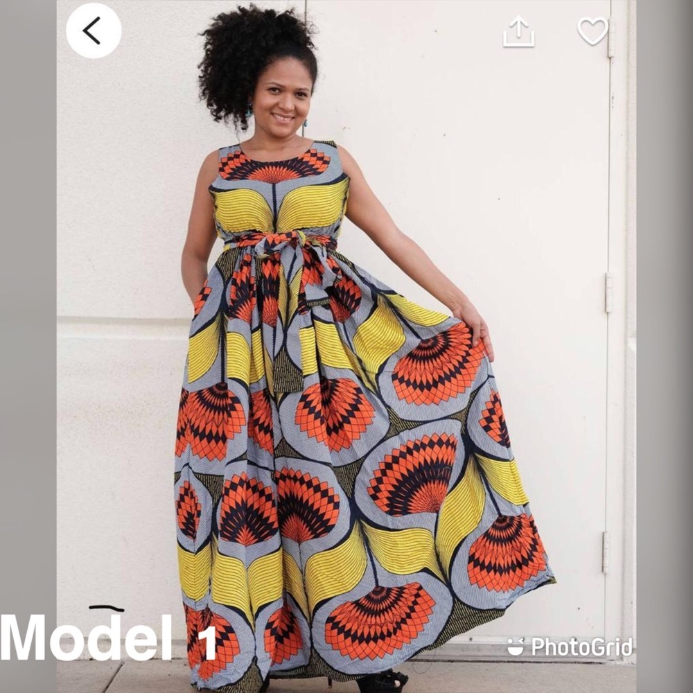 African dress for women Ankara long maxi dress